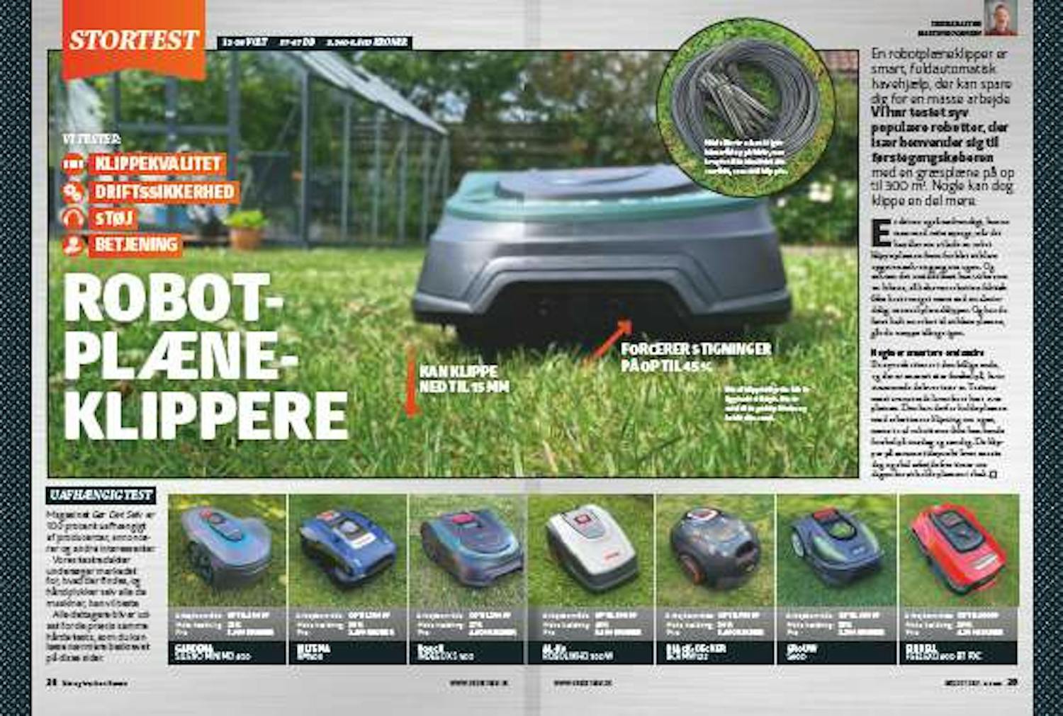 Test robotplæneklipper Test robotplæneklipper